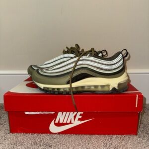 Nike Air Max 97 Olive and Cream Sneakers